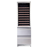 Avanti ELITE Series Wine Cooler, 2-Drawer Beverage Center, Stainless Steel - Stainless Steel / 108 Bottles