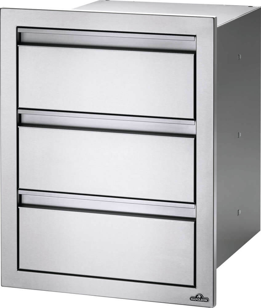 18 x 24 inch Triple Drawer, Stainless Steel