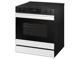 Bespoke 6.3 cu. ft. Smart Slide-In Electric Range with Air Fry & Precision Knobs in White Glass