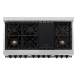 ZLINE Autograph Edition 48" 6.0 cu. ft. Dual Fuel Range with Gas Stove and Electric Oven in Stainless Steel with Accents (RAZ-48) [Color: Matte Black]