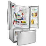 36-inch French Door Bottom-Freezer Refrigerator with Fast Cool Option - stainless steel