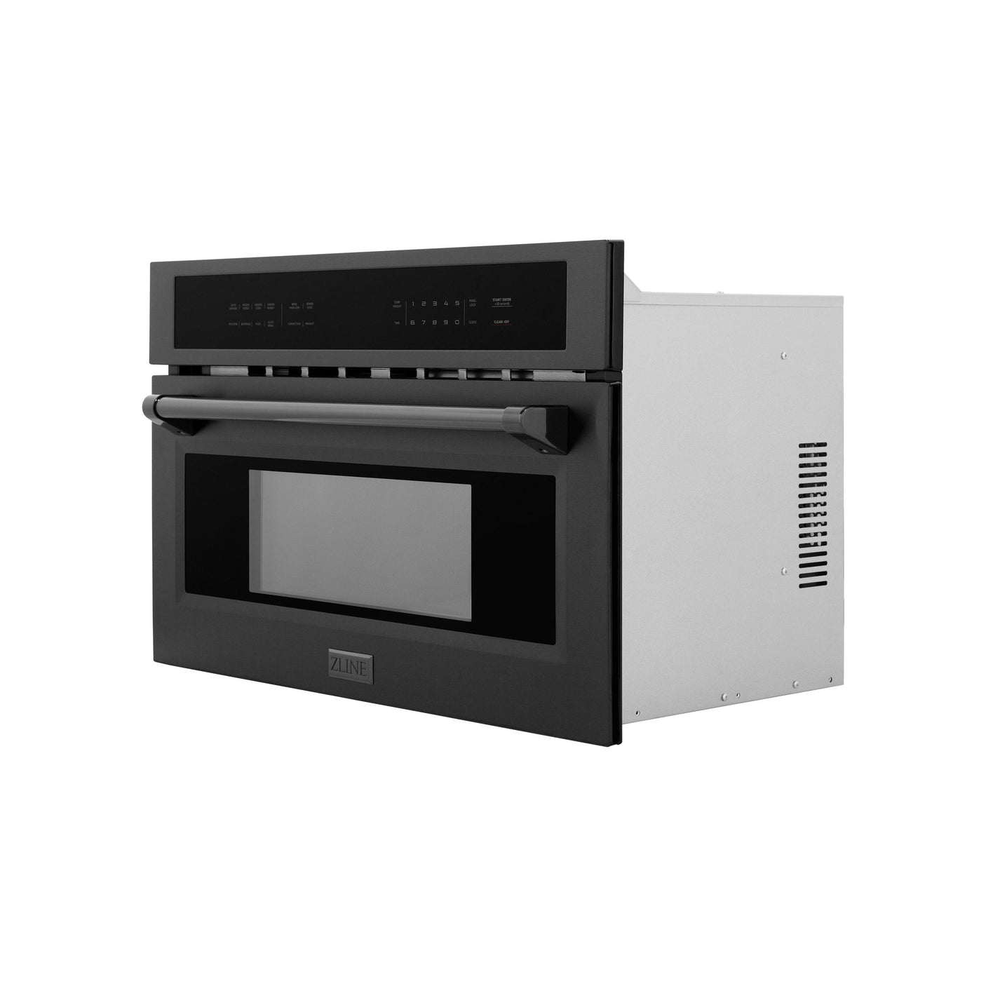 ZLINE 30 in. Microwave Oven in Black Stainless Steel with Traditional Handle (MWO-30-BS)