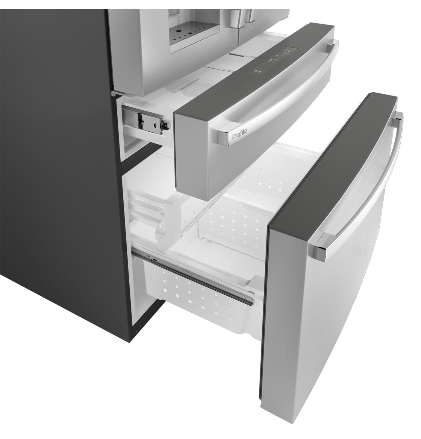 GE Profile™ 22.4 Cu. Ft. Smart Counter-Depth Fingerprint Resistant 4-Door French-Door Refrigerator with Door In Door