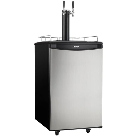 Danby 5.4 cu. ft. Dual-Tap Keg Cooler in Stainless Steel