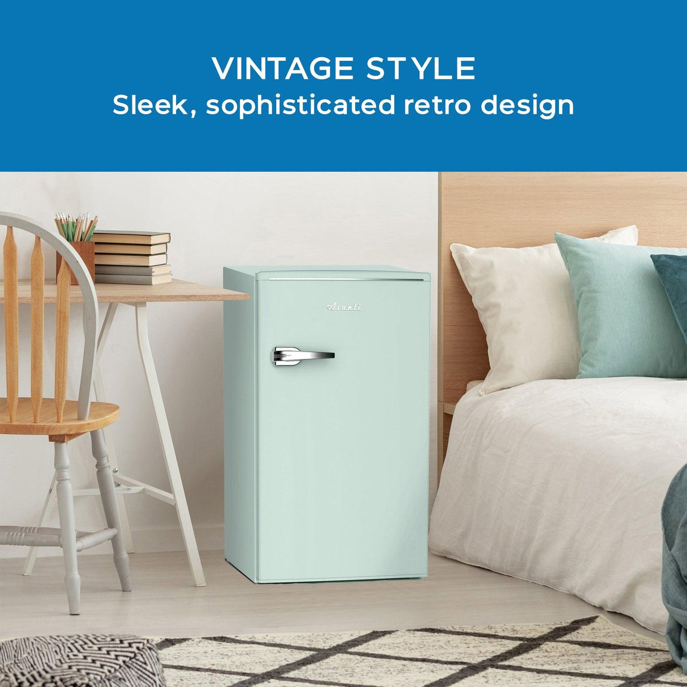 Avanti Retro Series Compact Refrigerator, 3.1 cu. ft. - Seafoam Green / 3.1 cu. ft.