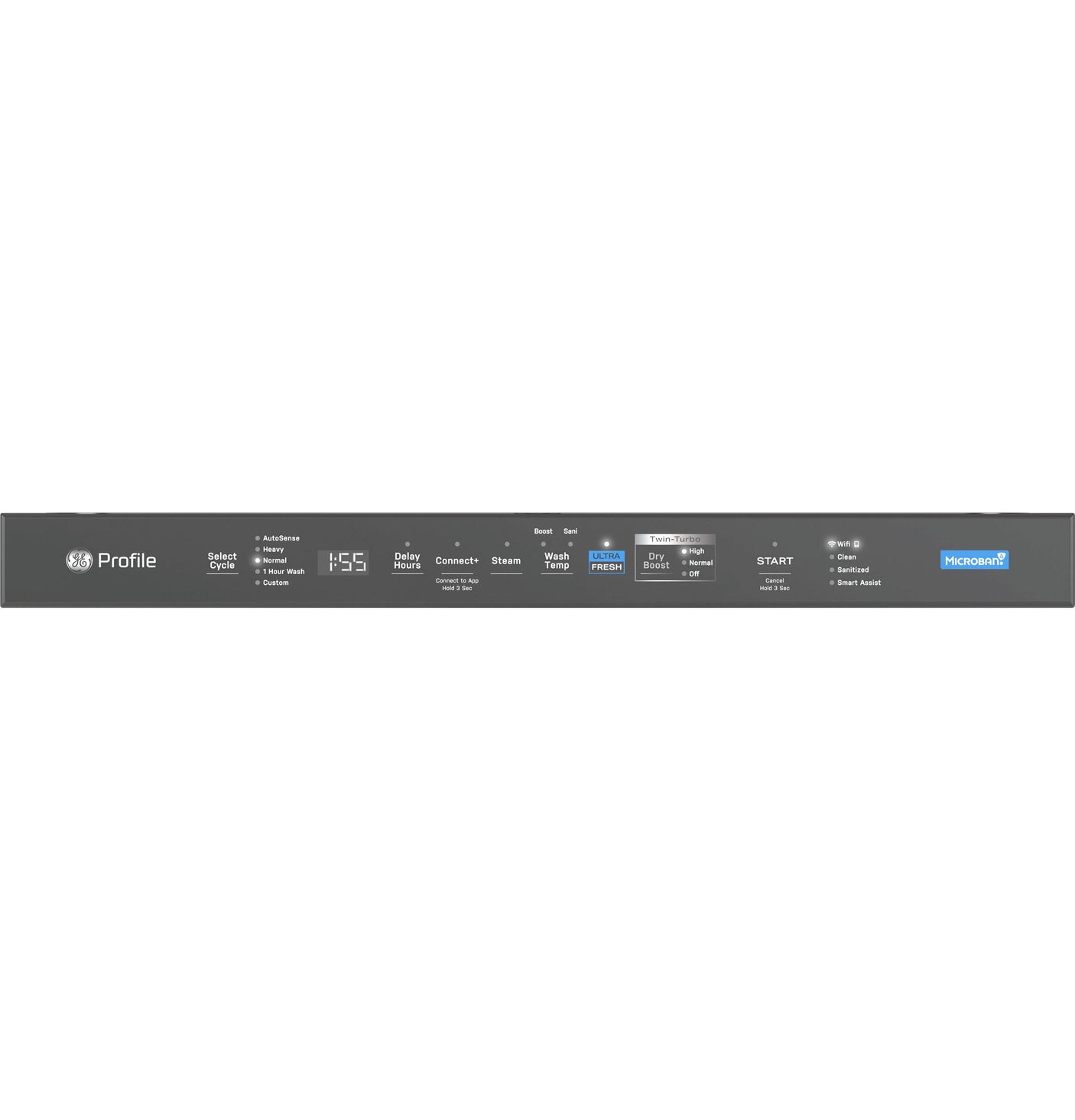 GE Profile™ ENERGY STAR Smart UltraFresh System Dishwasher with Microban™ Antimicrobial Technology with Deep Clean Washing 3rd Rack, 39 dBA