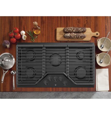 GE® 36" Built-In Gas Cooktop with 5 Burners and Dishwasher Safe Grates