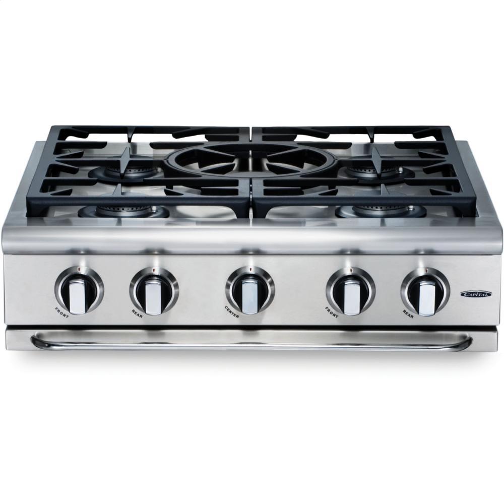 30" 5 Burner w/Power-Wok Gas Rangetop - NG