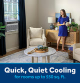 GE® 11,000 BTU Smart Heat/Cool with Heat Pump Electronic Window Air Conditioner for Large Rooms up to 550 sq. ft.