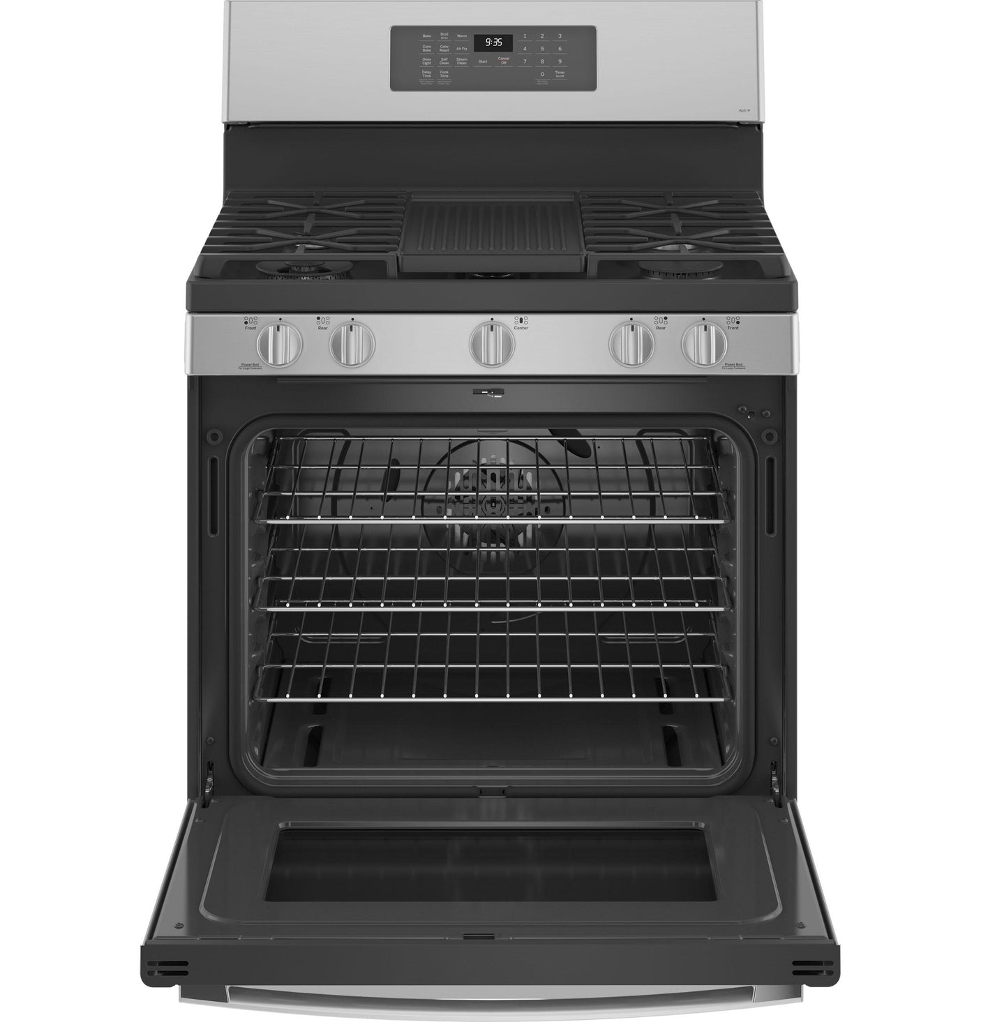 GE Profile™ Smart 30" Free-Standing Self Clean Gas Fingerprint Resistant Range with No Preheat Air Fry