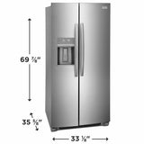 Frigidaire Gallery 22 Cu. Ft. 33" Standard Depth Side by Side Refrigerator