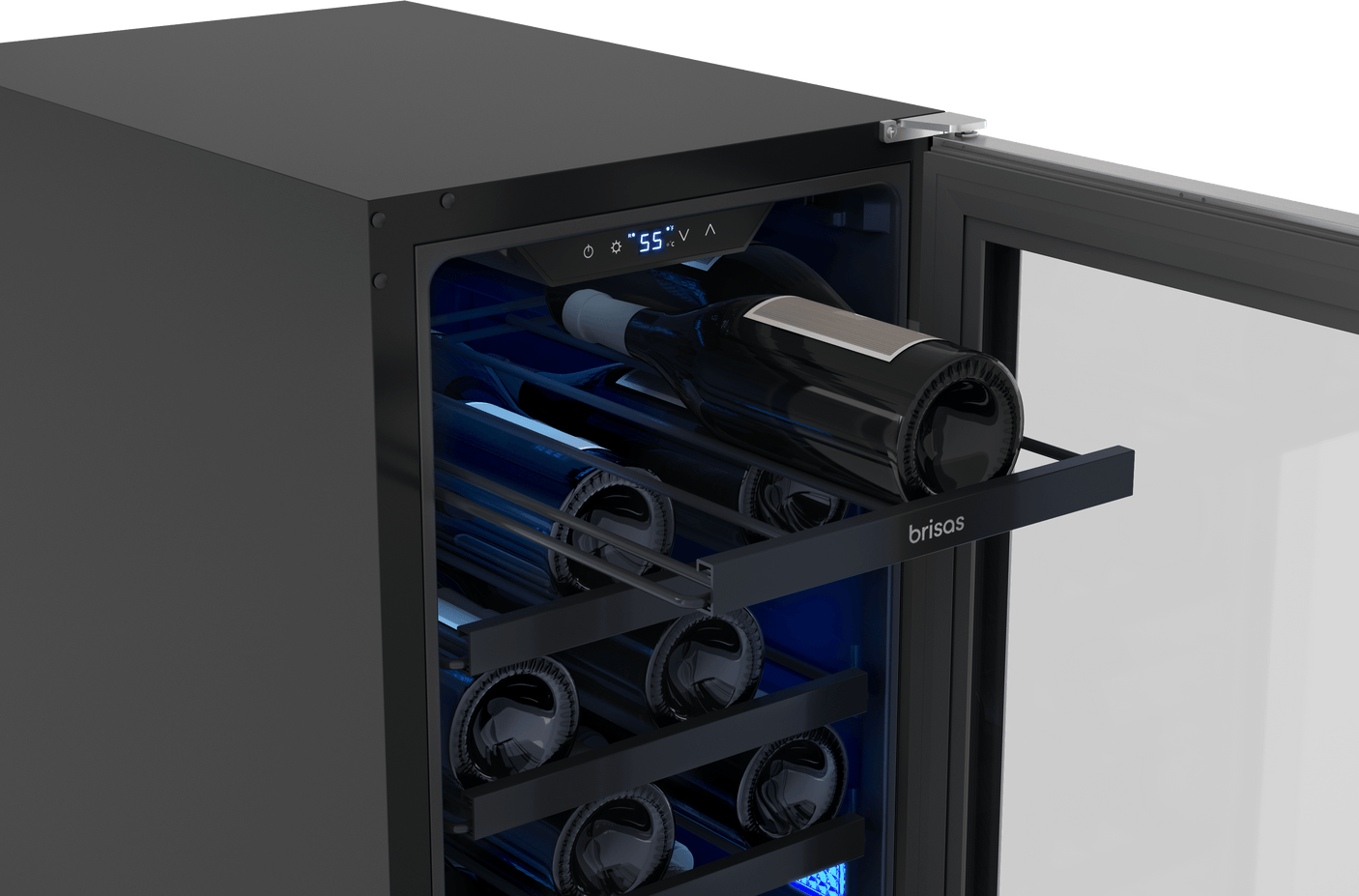 Brisas Wine Cooler, 15in UC, SS+Gls, Rvs Dr, 1Z