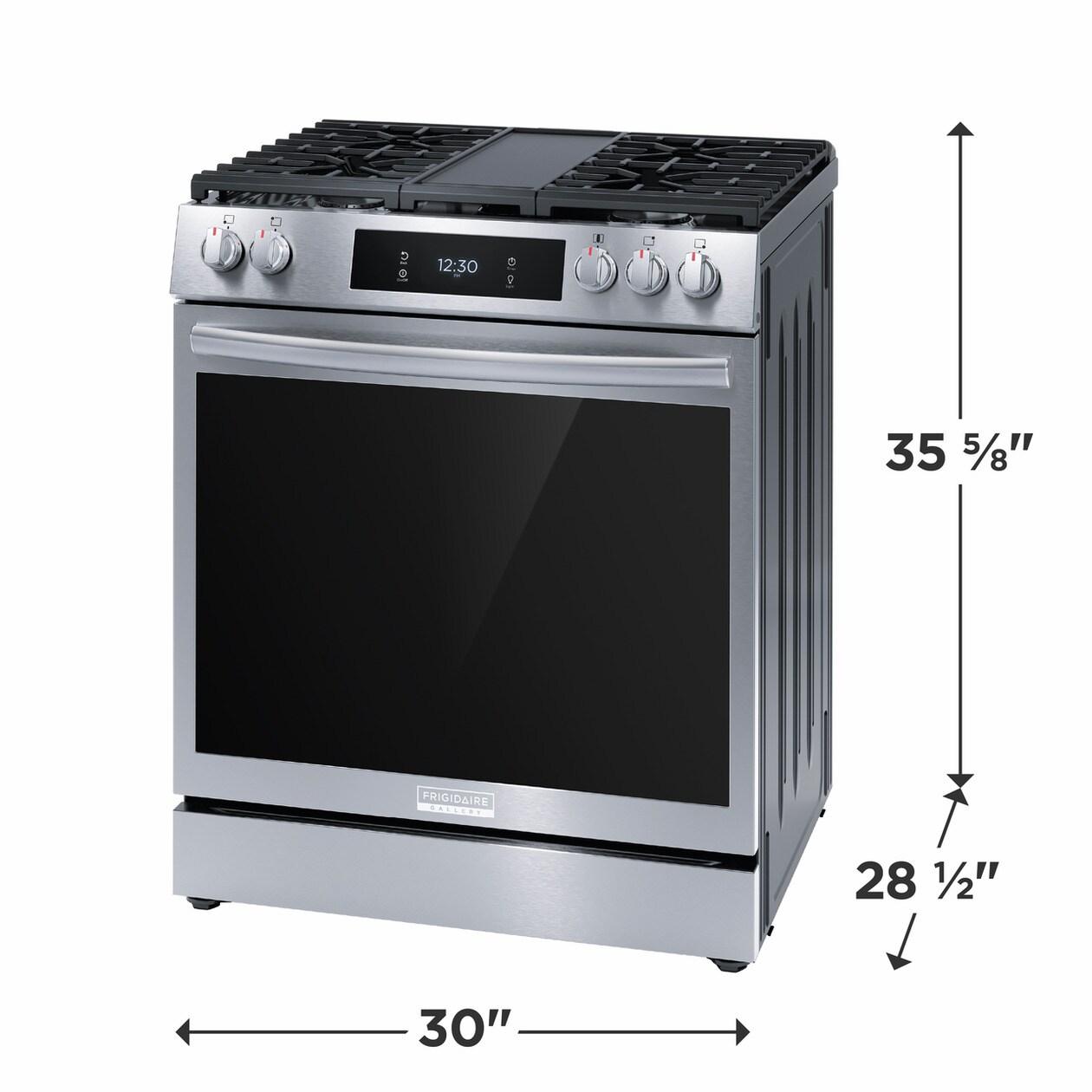 Frigidaire Gallery 30" Front Control Gas Range with Total Convection