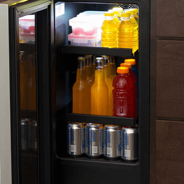 15-In Built-In Beverage Center with Door Style - Stainless Steel Frame Glass