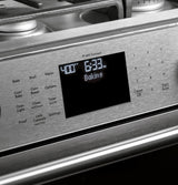 Café™ 30" Smart Slide-In, Front-Control, Gas Range with Convection Oven in Platinum Glass