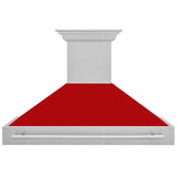 ZLINE 48 in. DuraSnow Stainless Steel Range Hood with Colored Shell Options (8654SNX-48) [Color: Red Matte]