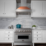 ZLINE Ducted DuraSnow Stainless Steel Range Hood with Copper Shell (8654C)