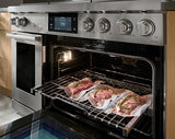 48" Dual-Fuel Steam Range, Silver Stainless, Natural Gas/Liquid Propane