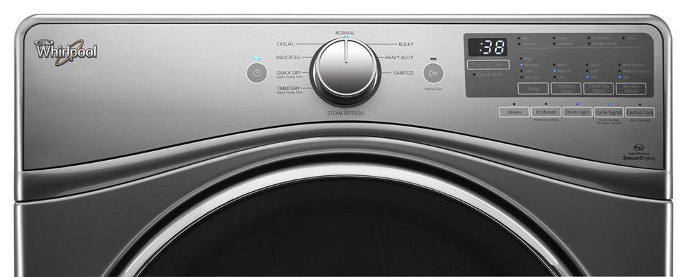 7.4 cu.ft Front Load Electric Dryer with Advanced Moisture Sensing, Steam Refresh