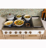 Café™ 48" Commercial-Style Gas Rangetop with 6 Burners and Integrated Griddle (Natural Gas)