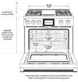 Monogram 36" Dual-Fuel Professional Range with 4 Burners and Griddle