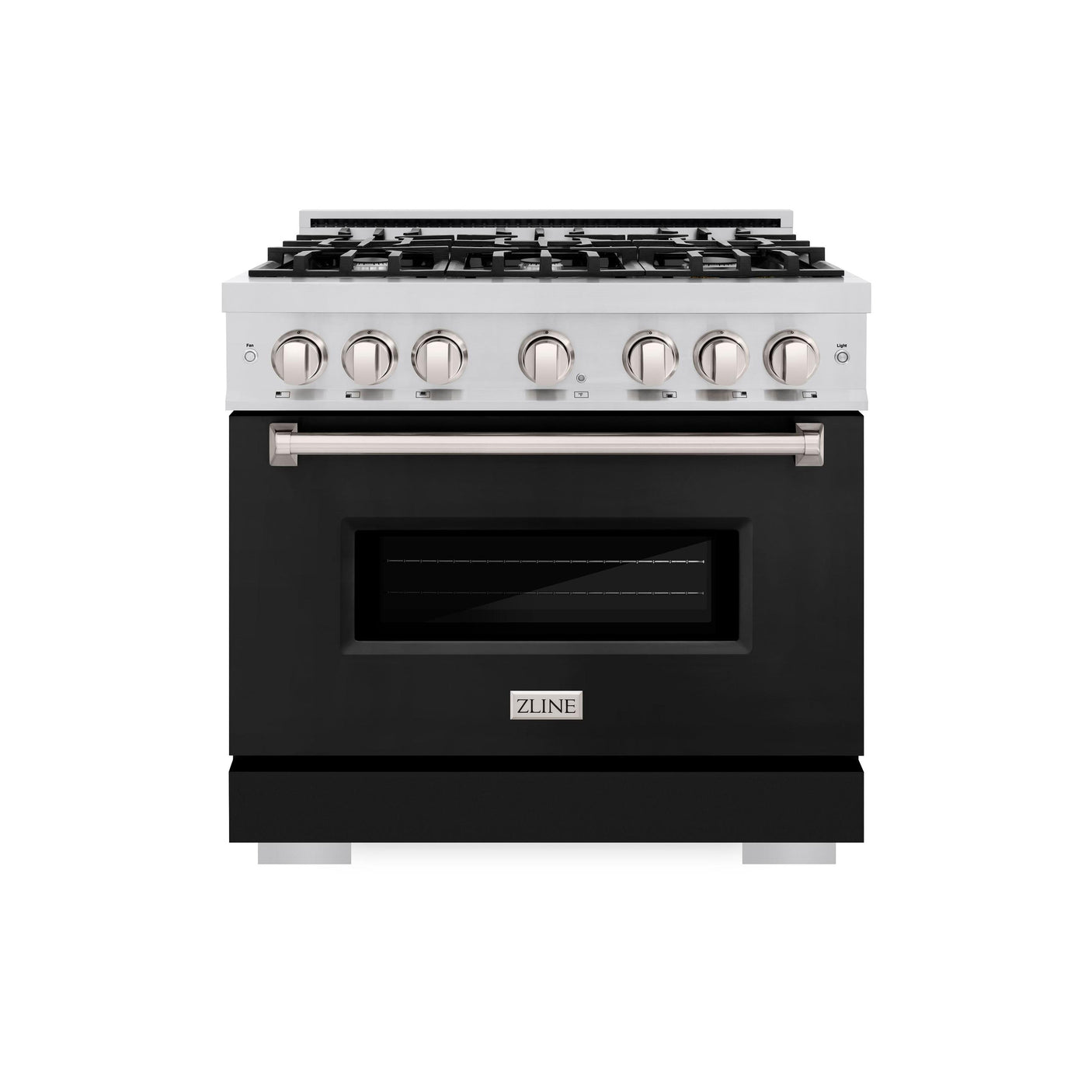 ZLINE 36 in. 5.2 cu. ft. Classic Dual Fuel Range with 6 Burner Gas Cooktop and Electric Convection Oven in DuraSnow' Stainless Steel (CDRS-36)