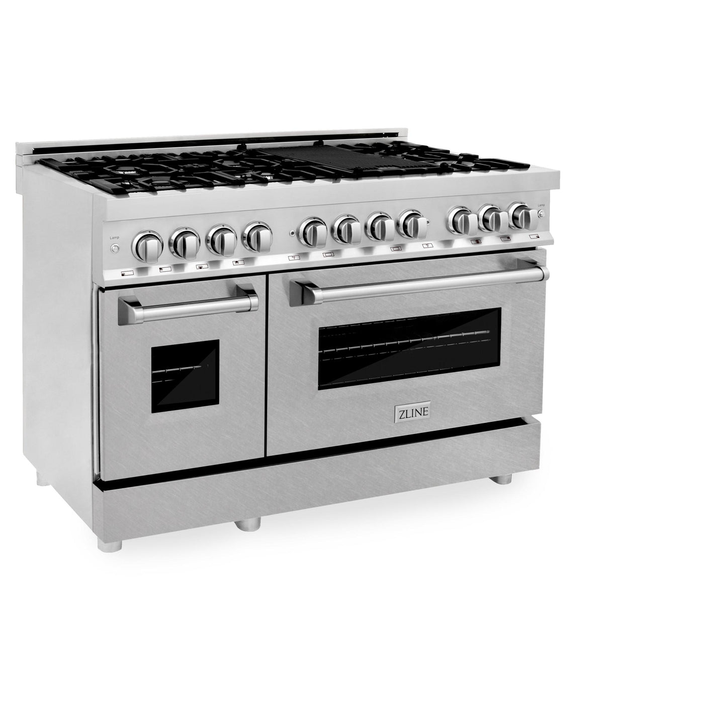 ZLINE 48 in. Dual Fuel Range with Gas Stove and Electric Oven in Stainless Steel (RA48) [Color: DuraSnow Stainless Steel]