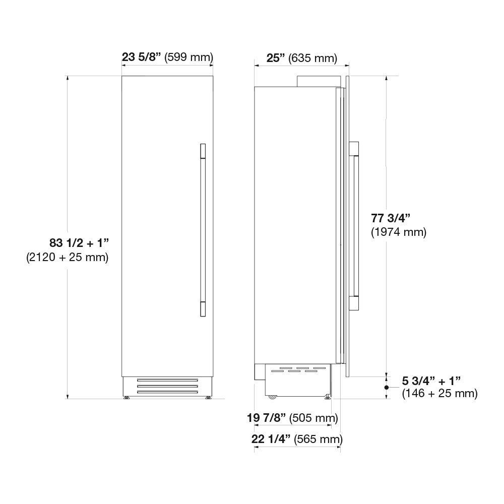 24" FREEZER COLUMN