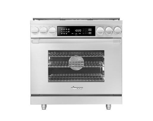 Dual Fuel Pro Range, Silver Stainless Steel, Natural Gas