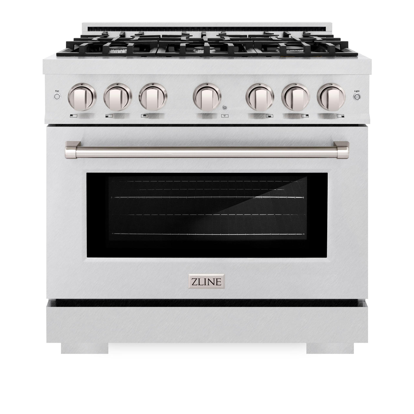 ZLINE 36 in. 5.2 cu. ft. Select Gas Range with 6 Burner Cooktop and Convection Gas Oven in DuraSnow' Stainless Steel (HGRS-36)