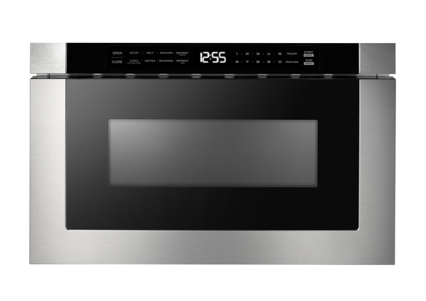 24" Built-In Microwave Drawer - Black Glass & Stainless