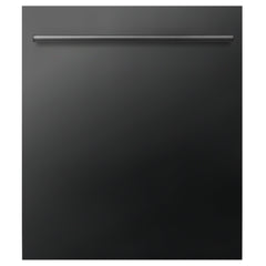 ZLINE 24 in. Dishwasher Panel with Modern Handle (DP-24) [Color: Black Stainless Steel]