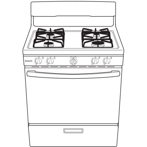 Hotpoint® 30" Free-Standing Gas Range