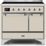 Majestic II 40 Inch Electric Freestanding Range in Antique White with Chrome Trim