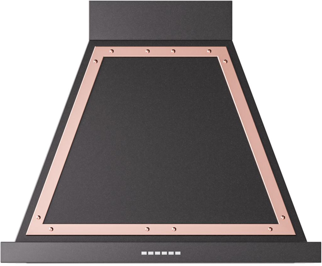 ILVE UANB30BKP Nostalgie 30" Hood in Glossy Black with Copper trim