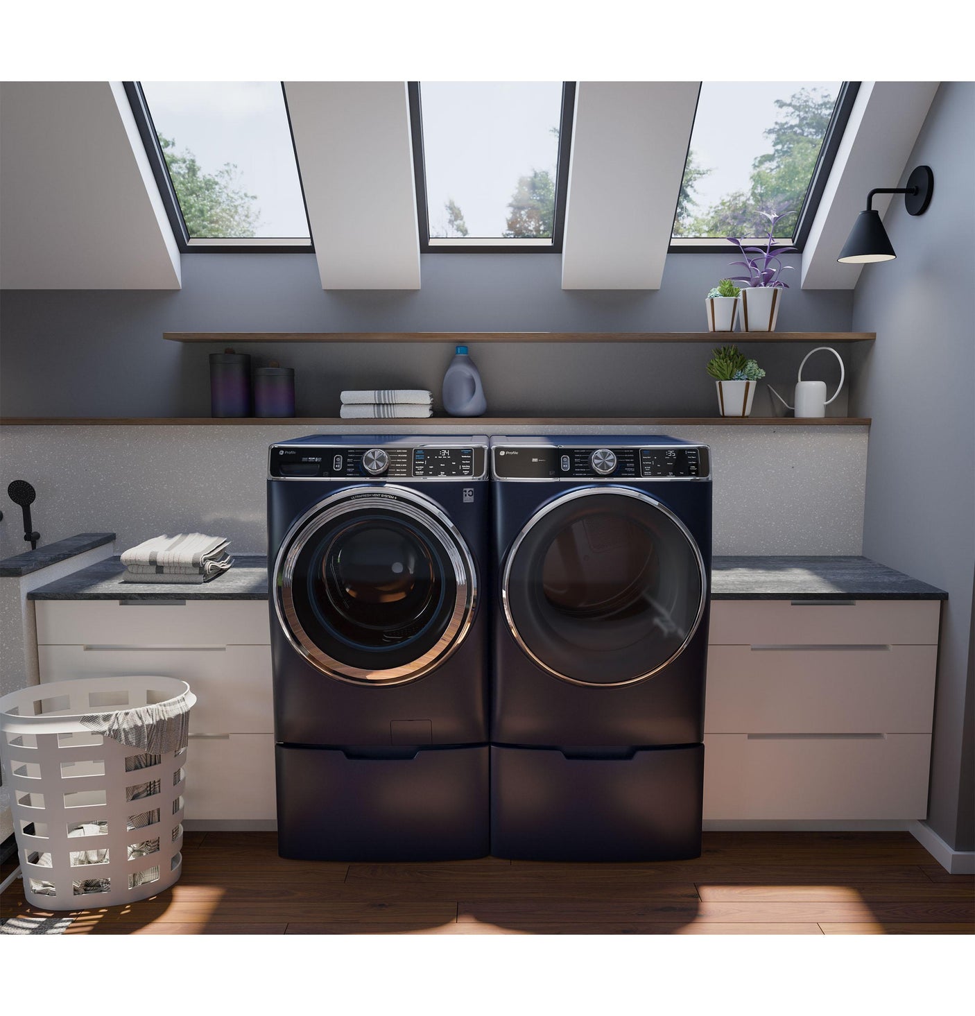 GE Profile™ 7.8 cu. ft. Capacity Smart Front Load Electric Dryer with Steam and Sanitize Cycle