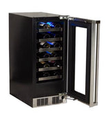 15" High Efficiency Single Zone Wine Cellar - Panel Overlay, Frame Ready Glass Door - Integrated Left Hinge