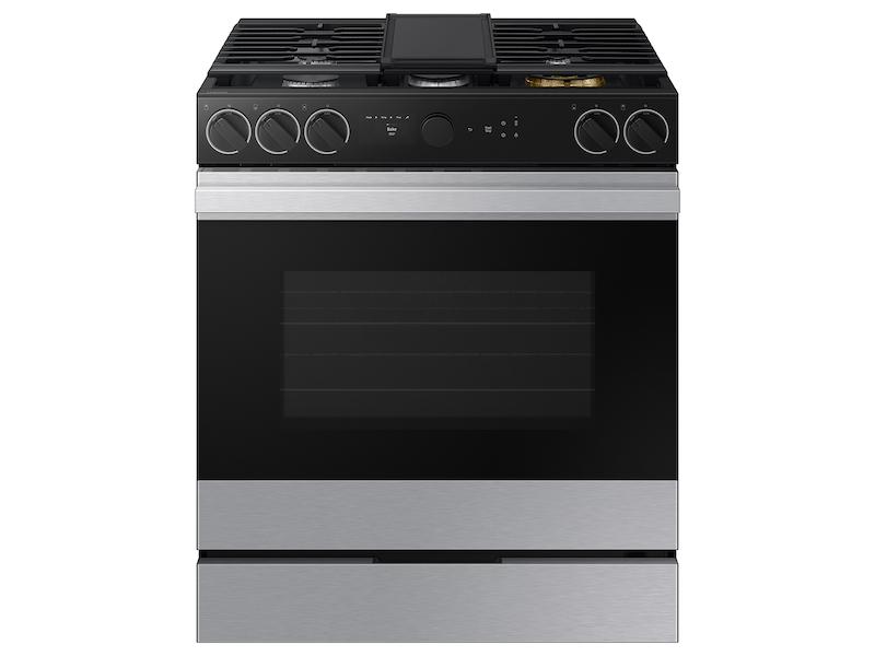 Bespoke 6.0 cu. ft. Smart Slide-In Gas Range with Smart Oven Camera & Illuminated Precision Knobs in Stainless Steel