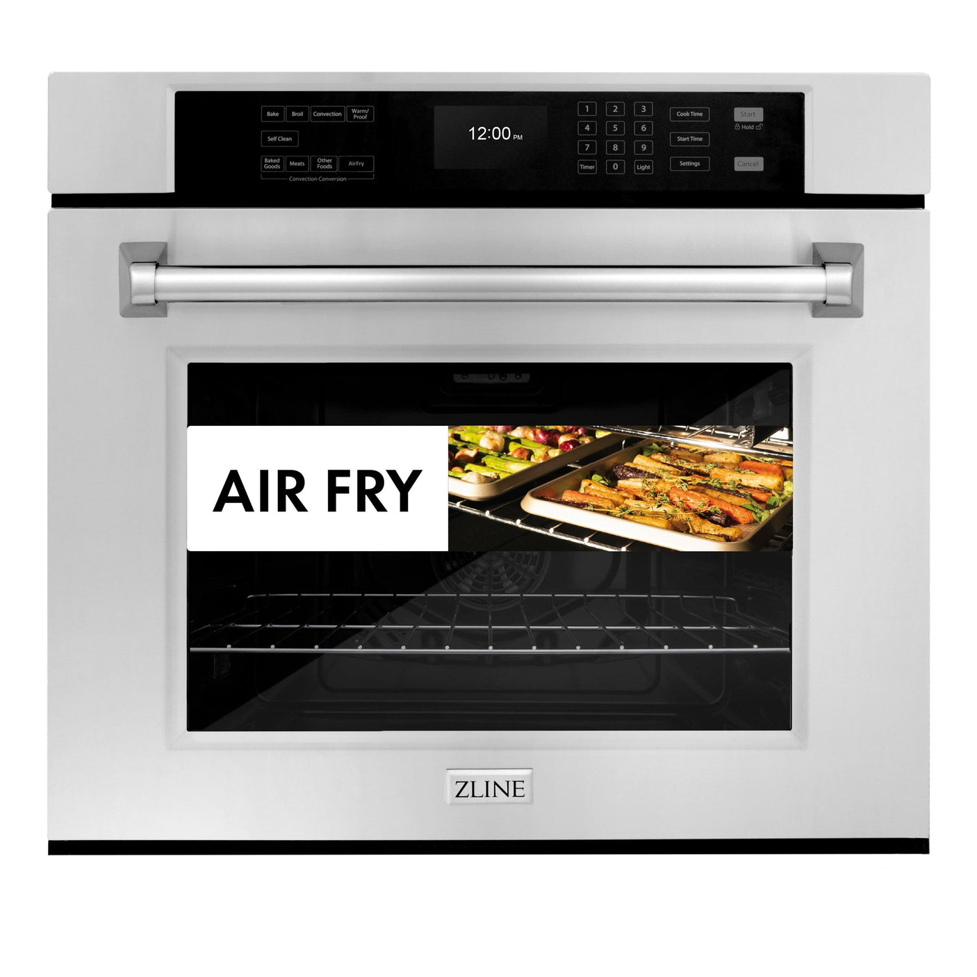 ZLINE 30 in. Professional True Convection Single Wall Oven with Air Fry and Self Clean in Stainless Steel (WAS-30)