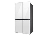 Bespoke Counter Depth 4-Door Flex™ Refrigerator (23 cu. ft.) with Beverage Center™ in White Glass - (with Customizable Door Panel Colors)