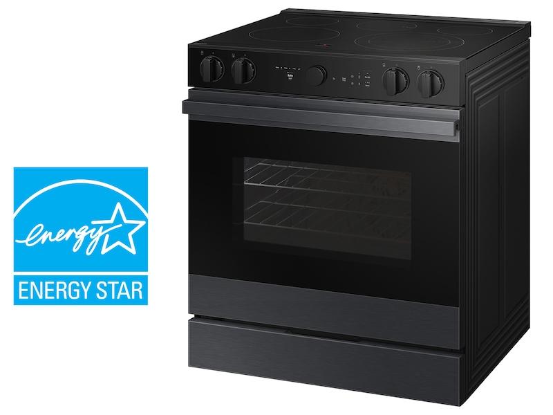 Bespoke 6.3 cu. ft. Smart Slide-In ENERGY STAR® Certified Electric Range with Air Fry in Matte Black Steel