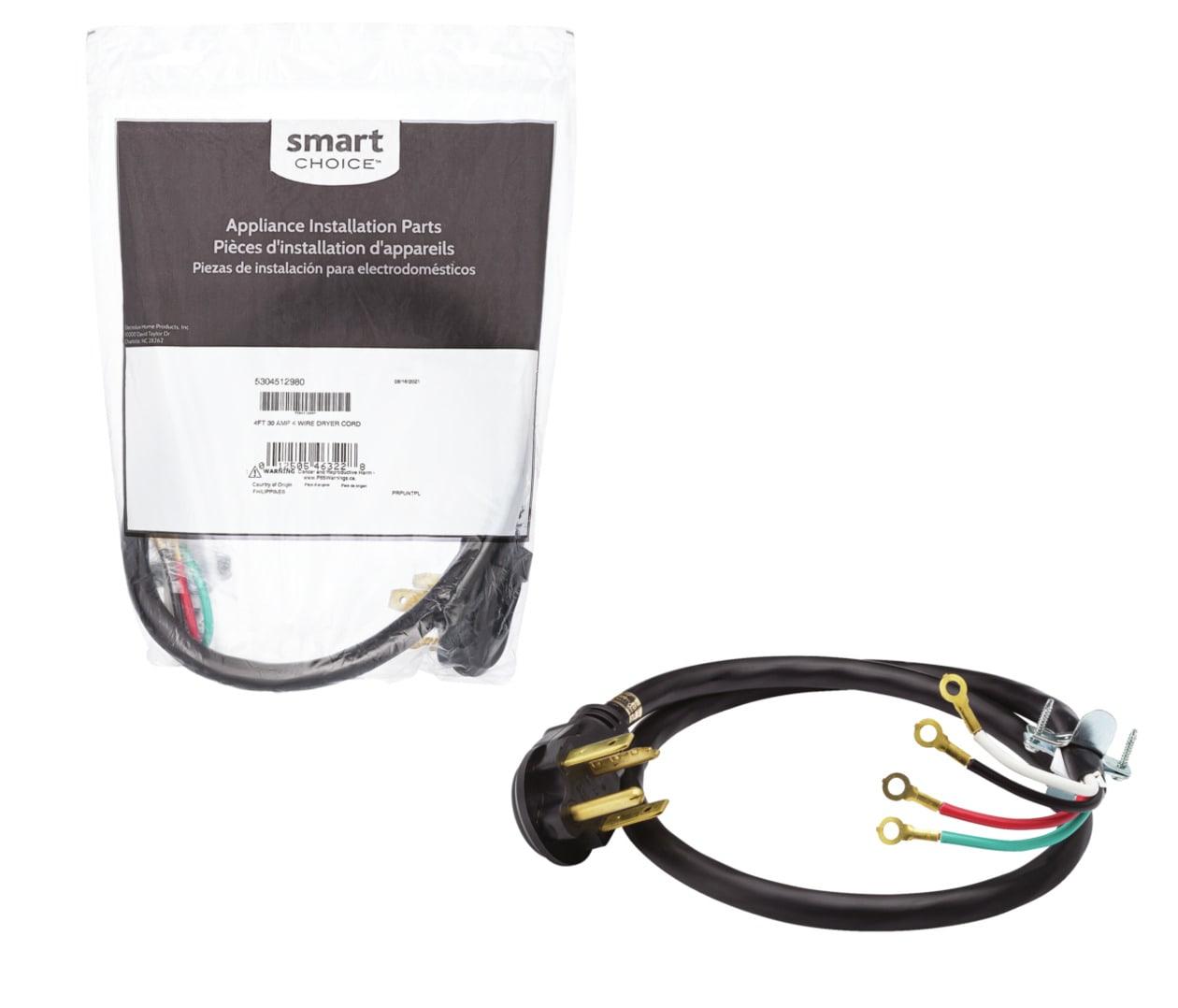 Smart Choice 4' 30 Amp 4 Wire Dryer Cord