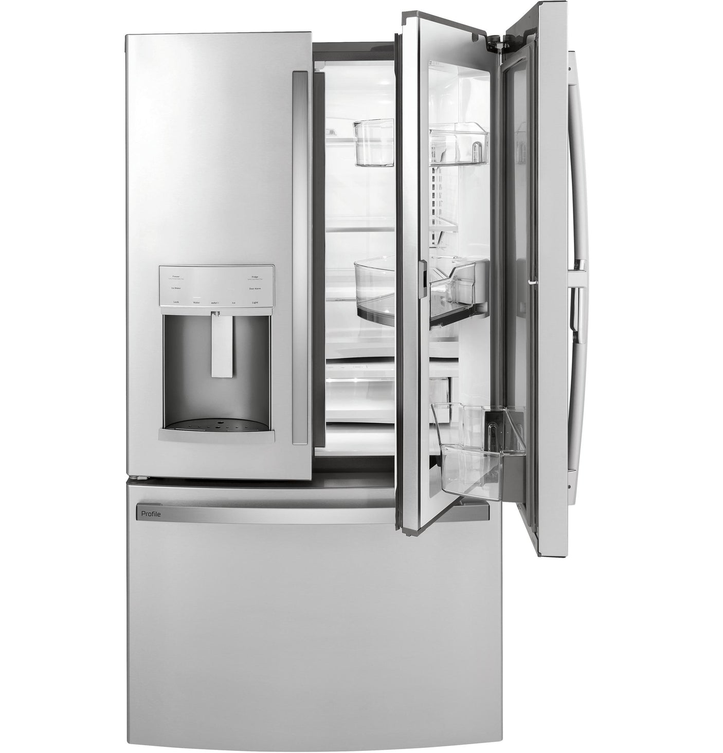 GE Profile™ 22.1 Cu. Ft. Counter-Depth Fingerprint Resistant French-Door Refrigerator with Door In Door and Hands-Free AutoFill