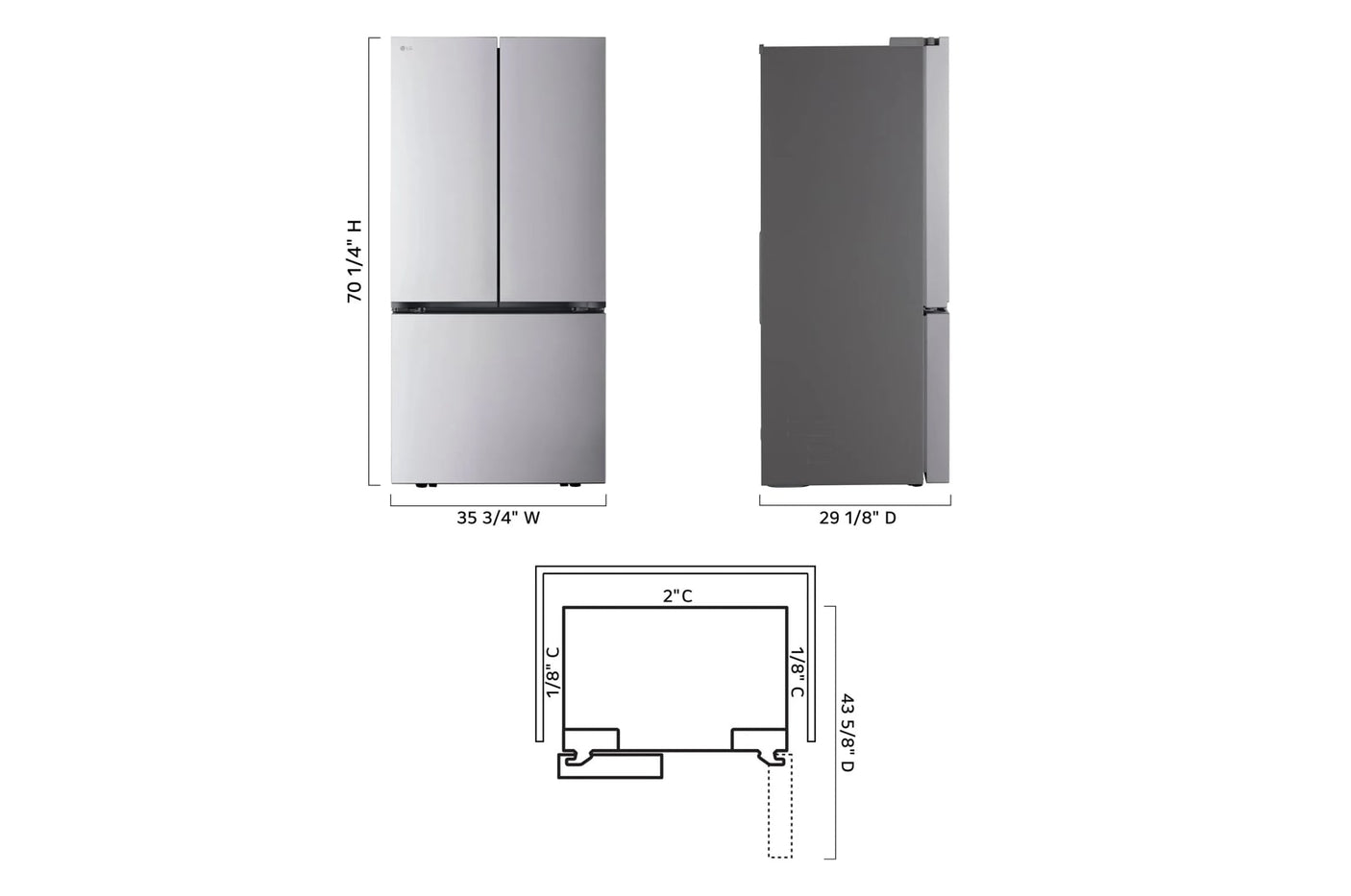 27 cu. ft. Smart Counter-Depth MAX™ French Door Refrigerator