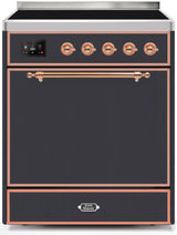 Majestic II 30 Inch Electric Freestanding Range in Matte Graphite with Copper Trim