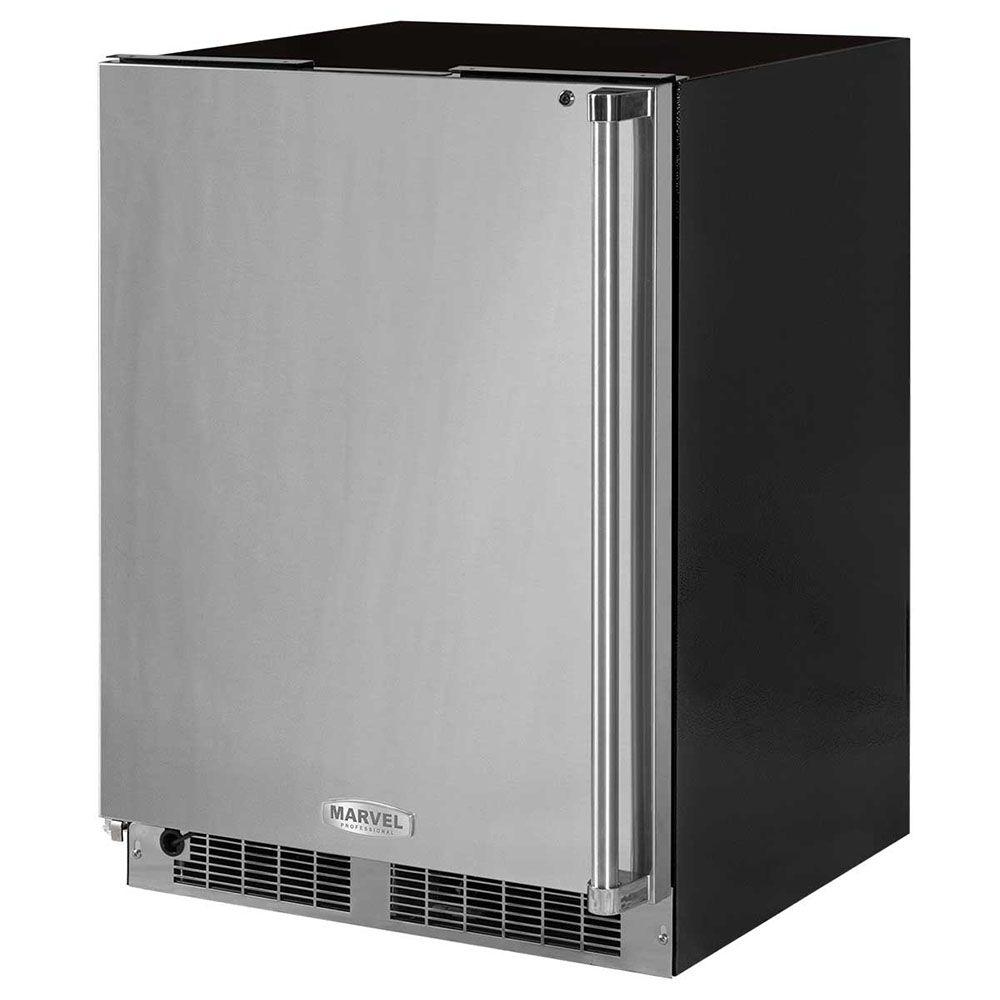 24-In Professional Built-In All Freezer with Door Style - Stainless Steel, Door Swing - Left