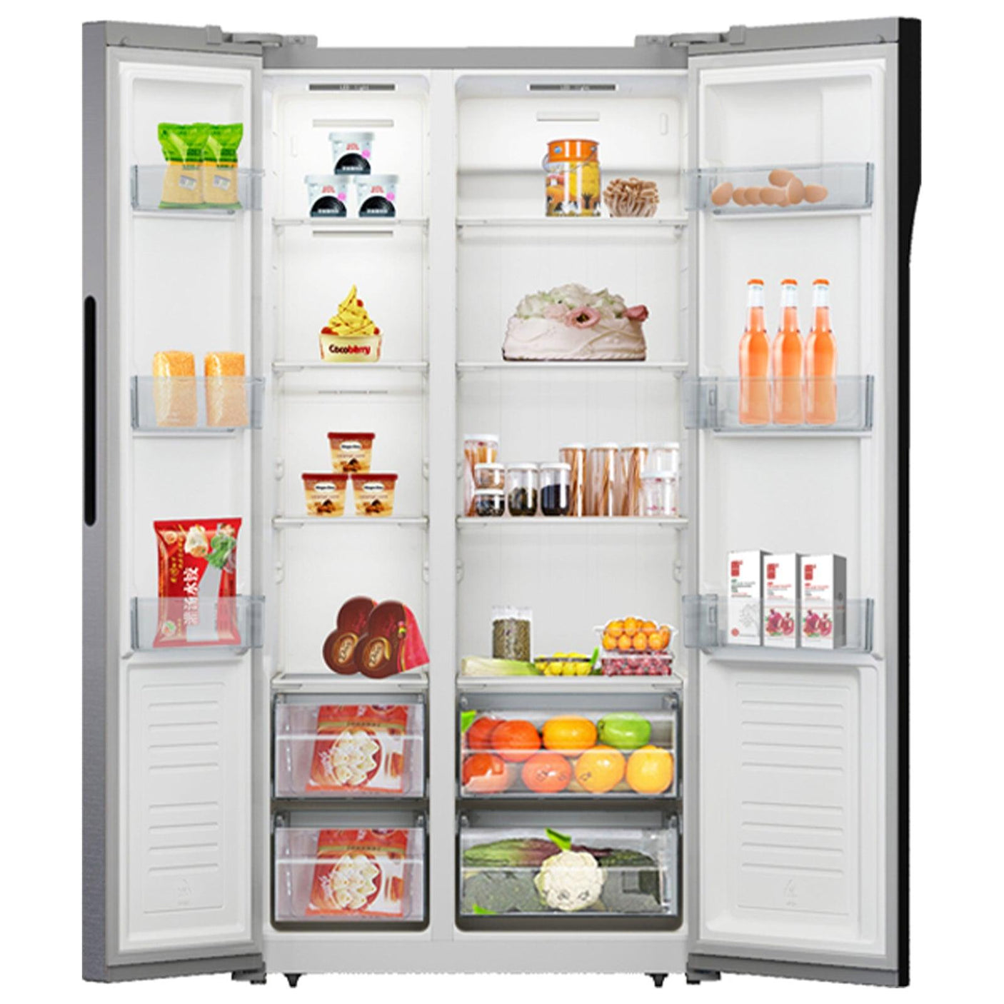 Avanti 15.6 cu. ft. Side-by-Side Apartment Size Refrigerator - Stainless Steel / 15.6 cu. ft.