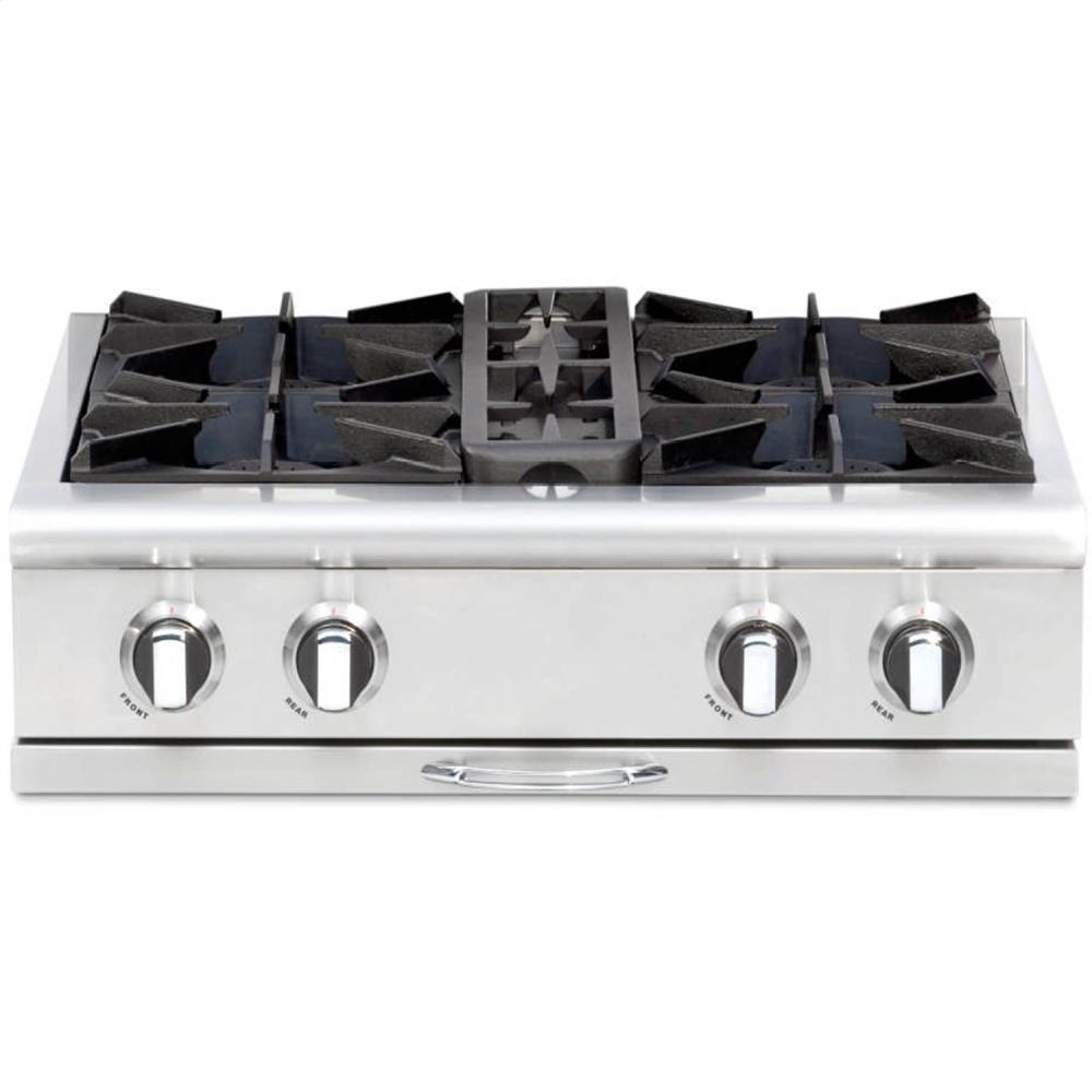 30" Gas Range Top with 4 Open Burners