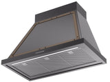 Nostalgie 36 Inch Glossy Black Wall Mount Convertible Range Hood