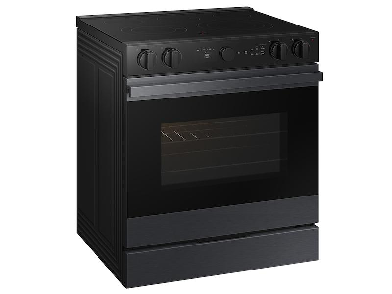 Bespoke 6.3 cu. ft. Smart Slide-In Electric Range with Air Sous Vide & Air Fry in Matte Black Steel